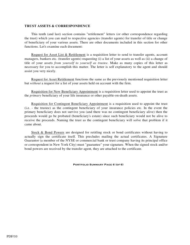 john sample trust demo sample trust disbursement letter