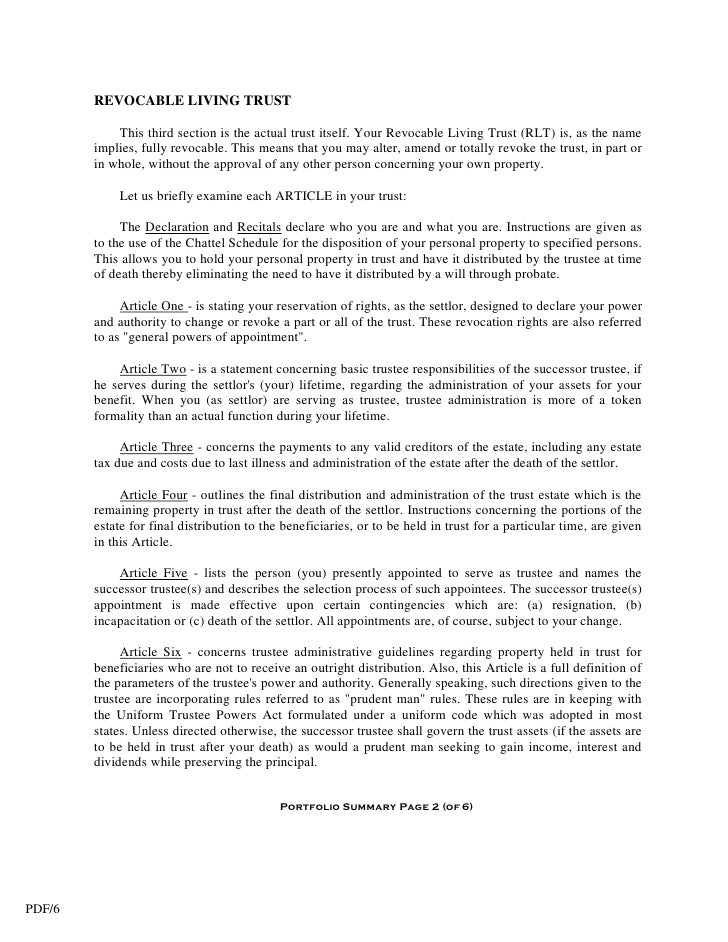 john sample trust demo revocable living trust amendment form