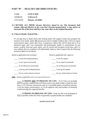 Jane Doe Will Package | PDF