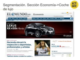 Segmentación. Sección Economía->Coche
de lujo
 