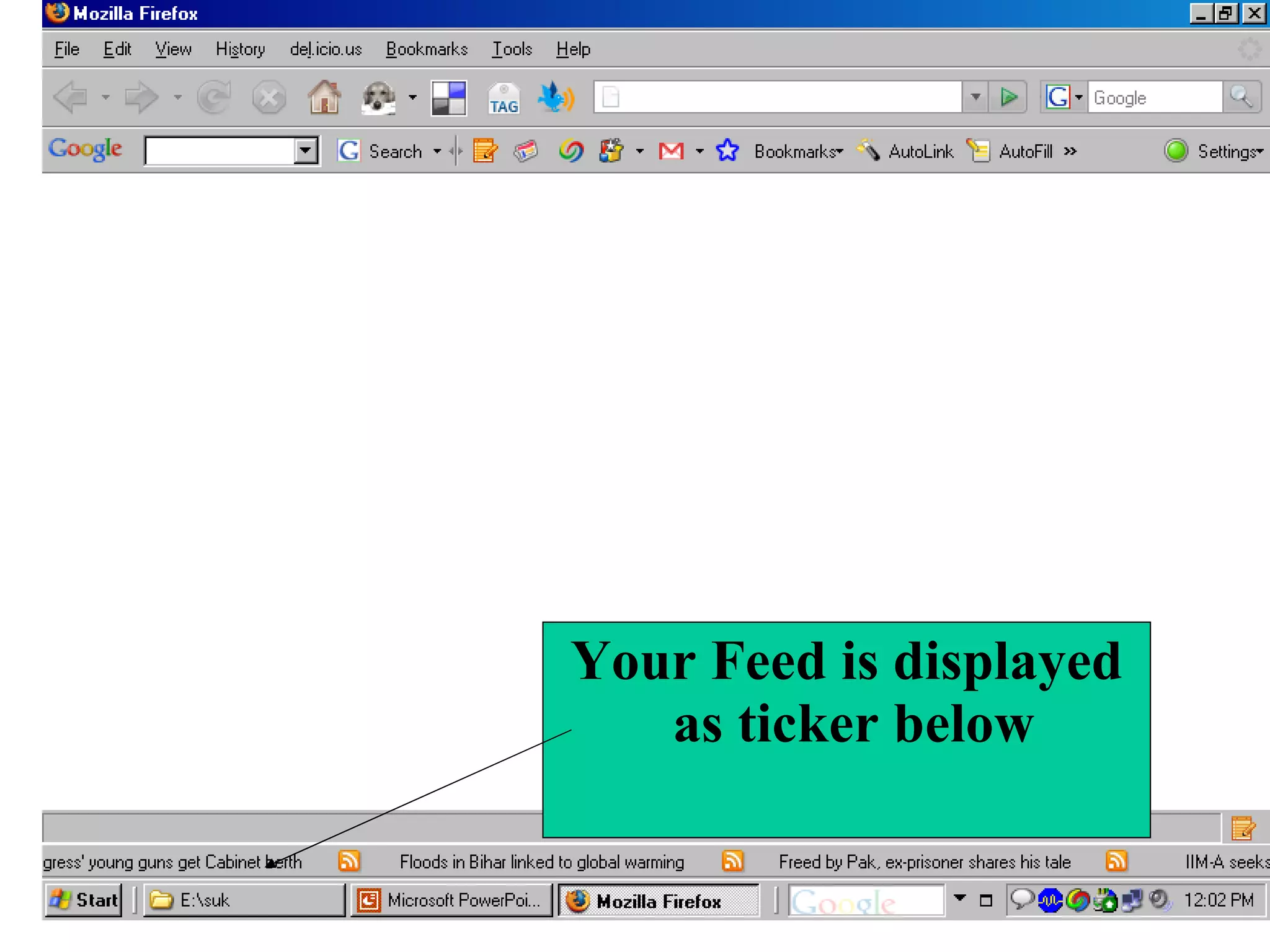 Your Feed is displayed as ticker below