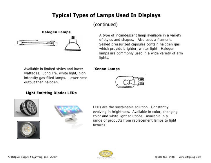 display lighting presentation