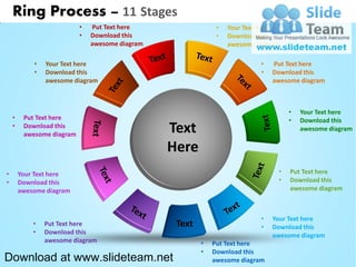 Display pie chart process 11 stages powerpoint presentation slides and ...
