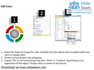 Display pie chart process 4 stages powerpoint presentation slides and ...
