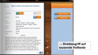 ->  Direktzugriff auf tausende Volltexte 