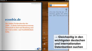 ->  Gleichzeitig in den wichtigsten deutschen  und internationalen Datenbanken suchen 