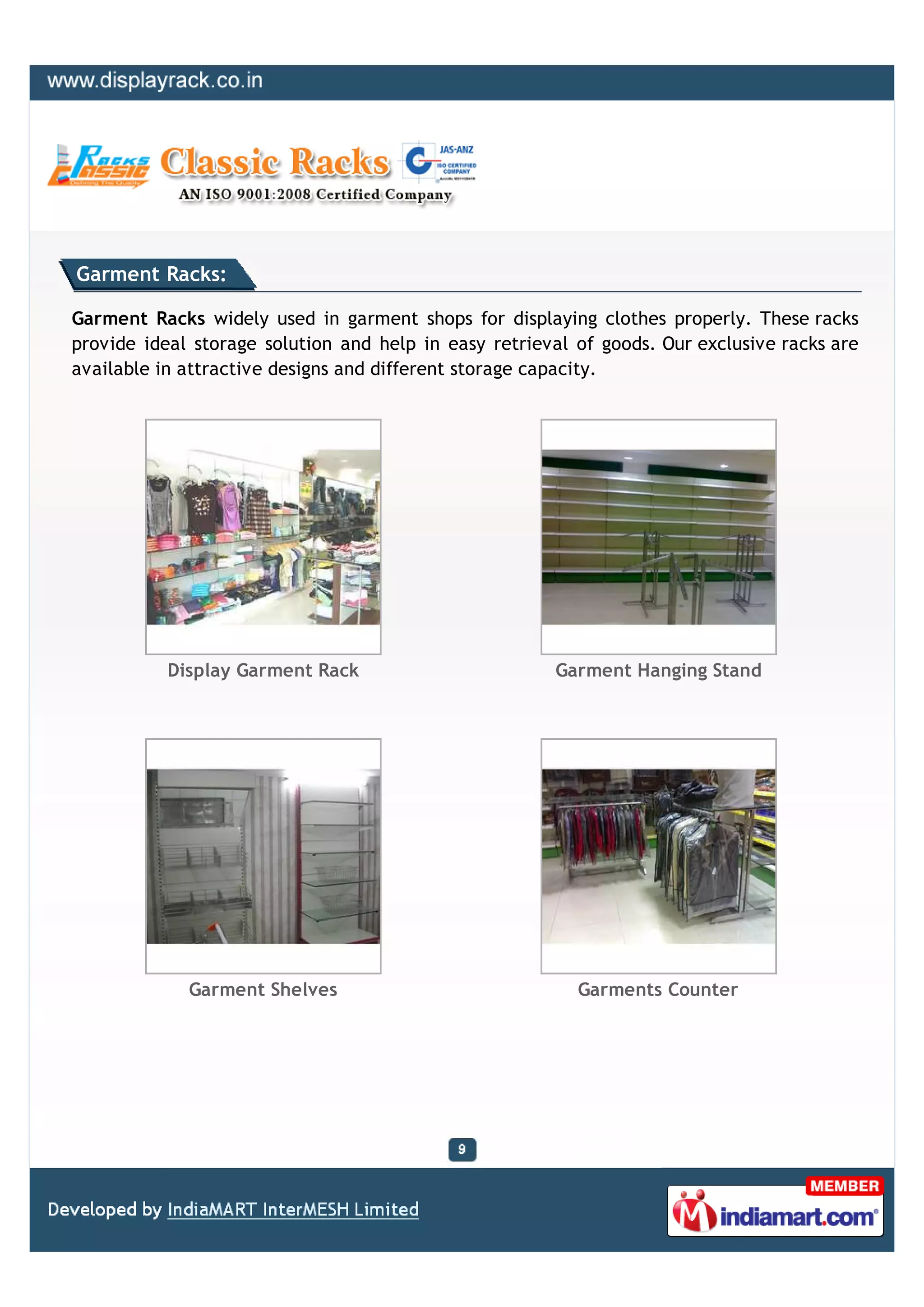 Classic Racks, New Delhi, Wall Racks | PDF | Retail Industry | Industries