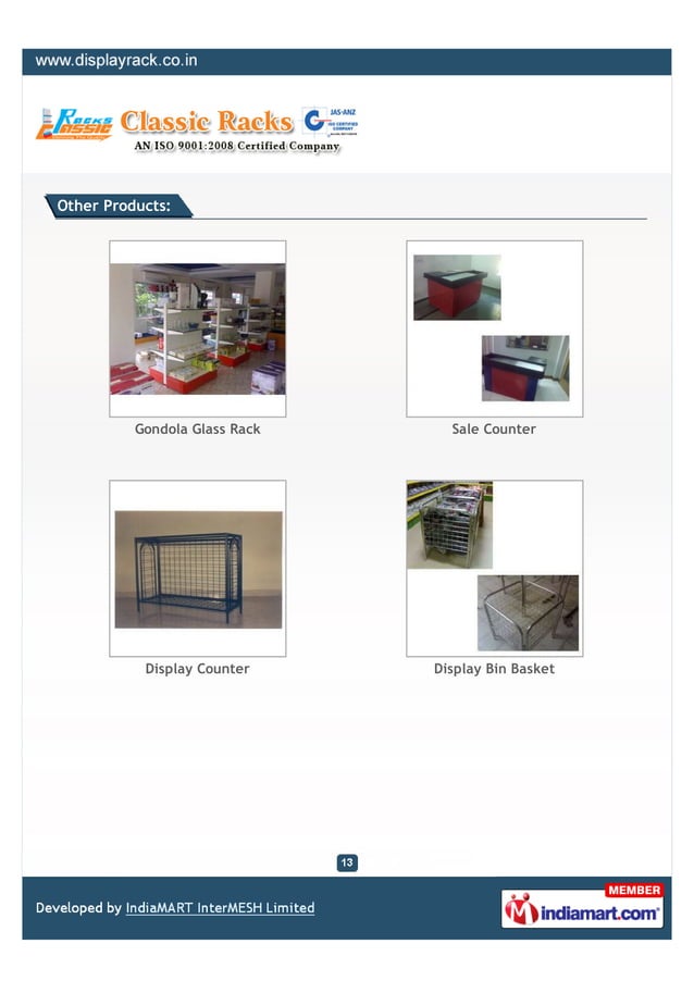 Classic Racks, New Delhi, Wall Racks | PDF | Retail Industry | Industries