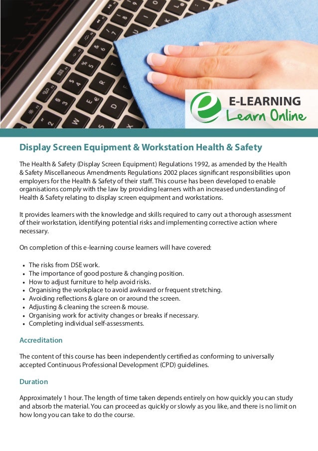 Display Screen Equipment & Workstation Health & Safety