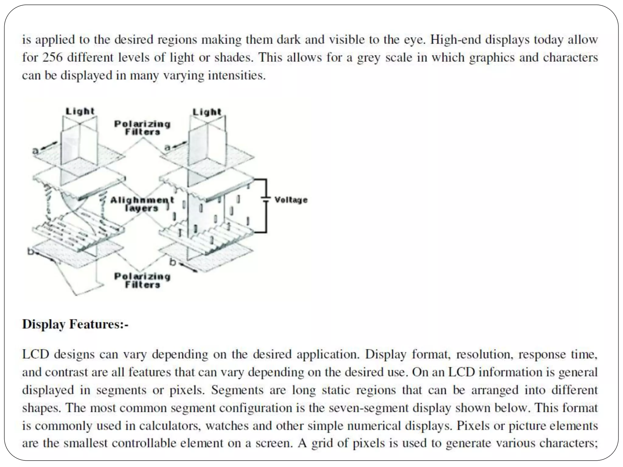 Display technology (LCD) BASICS | PPTX
