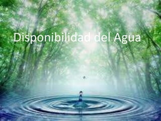 Disponibilidad del Agua
 