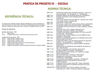 REFERÊNCIA TÉCNICA:
PRATICA DE PROJETO IV - ESCOLA
NORMA TÉCNICA:
 