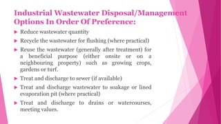 Disposal method of industrial waste water. | PPTX - Industrial Waste Disposal Options For Patios