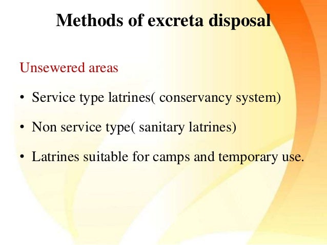 Disposal Of Excreta disposal-of-excreta