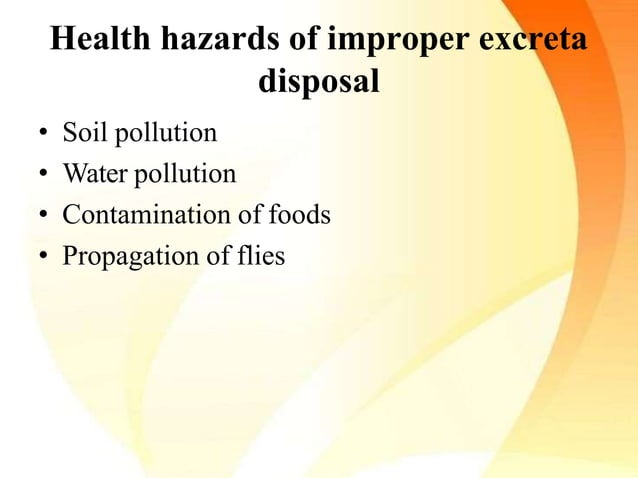 Disposal Of Excreta PPT