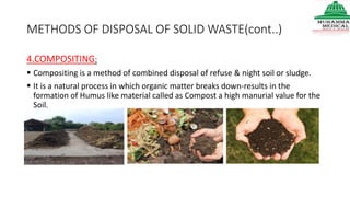 Disposal of waste | PPTX