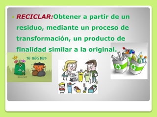 Disposición y manejo adecuado de la basura | PPTX