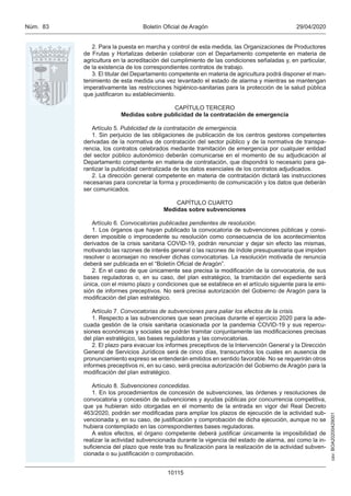 Disposiciones grales