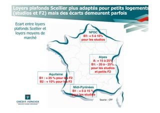 




                               NPDC
                                            B1: + 5 à 10%
                                     pour les studios




                                                        Alpes
                                                   A: + 15 à 25%
                                                  B1: - 20 à - 25%
                                                  pour les studios
                                                    et petits F2
                      Aquitaine
               B1 : + 25 % pour les F2
               B2 : + 10% pour les F2
                                      Midi-Pyrénées
                                     B1 : + 5 à 15 %
                                     pour les studios
                                                        
 