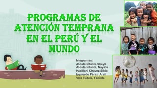 Integrantes:
Acosta Infante,Sheyla
Acosta Infante, Nayade
Huaillani Chávez,Silvia
Izquierdo Pérez ,Arali
Vera Tudela, Fabi...