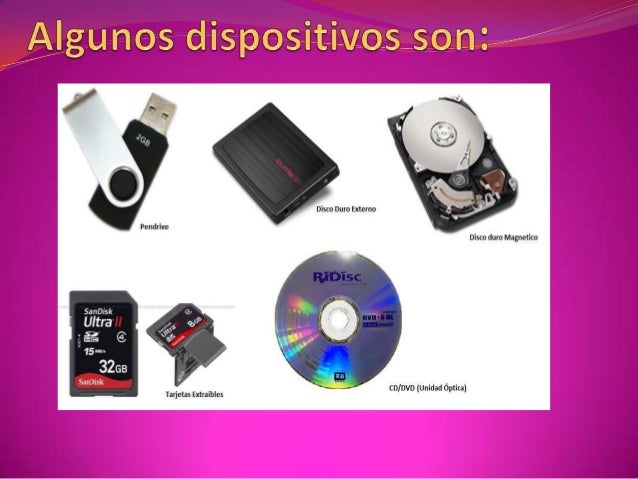 Dispositivos de almacenamiento actuales y discos duros