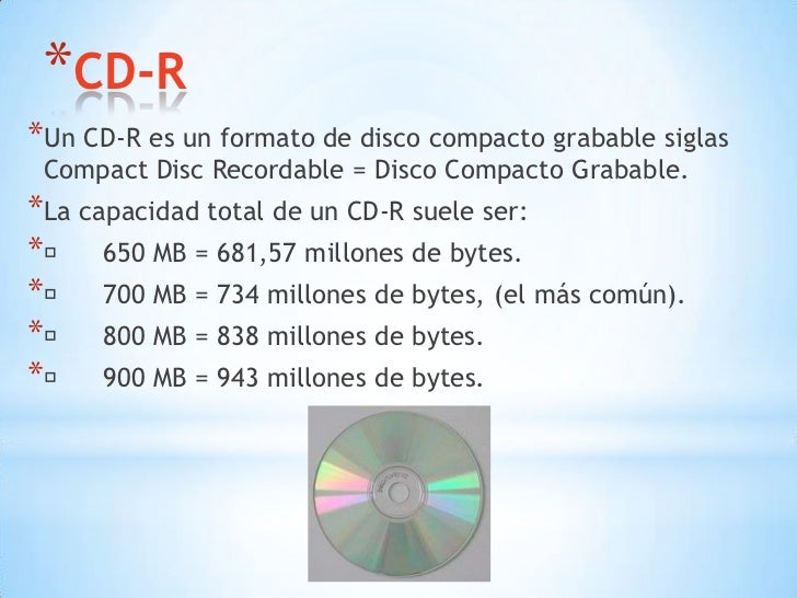 Dispositivos de almacenamiento cd