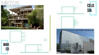 Instituto del Mundo Árabe. Paris, (Jean Nouvel)
Villa Shodan, Ahemdabad India. (Le Corbusier)
 