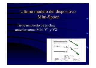 Ultimo modelo del dispositivo
Mini-Spoon
Tiene un puerto de anclaje
anterior,como Mini V1 y V2
 