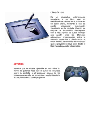 Dispositivos De Entrada