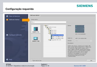SITRAIN Capítulo 4
ST-MICRO1 / Dispositivos e redes de comunicação Página 10 / 49 Siemens AG © 2009
Configuração requerida
 