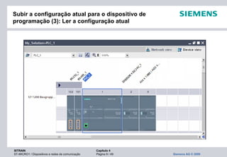 SITRAIN Capítulo 4
ST-MICRO1 / Dispositivos e redes de comunicação Página 9 / 49 Siemens AG © 2009
Subir a configuração atual para o dispositivo de
programação (3): Ler a configuração atual
 