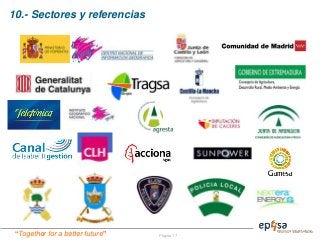 “Together for a better future” Página 17
10.- Sectores y referencias
 