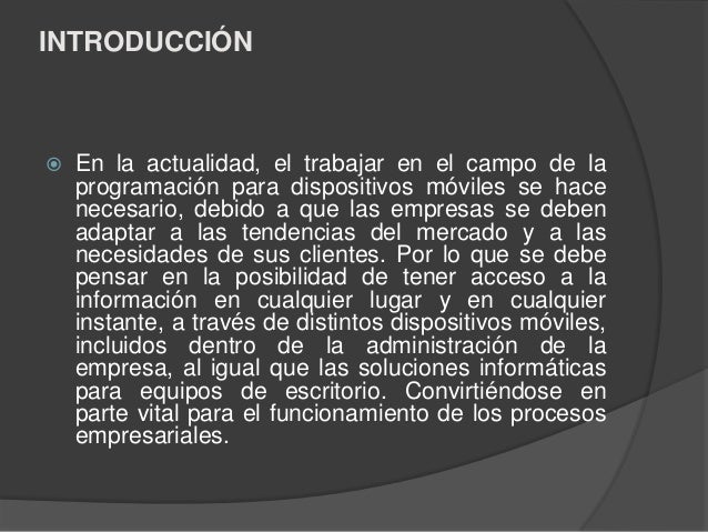 Programacion De Dispositivos Moviles