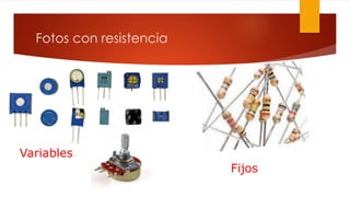 Fotos con resistencia
Variables
Fijos
 