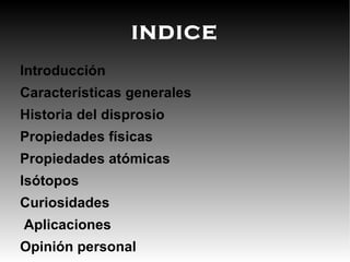 INDICE Introducción
