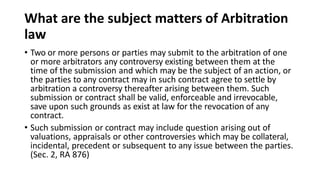 Arbitration In Law DISPUTE-RESOLUTION-LECTURE.pptx