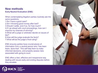 Litigation Early Resolution Dispute resolution in construction | PPT
