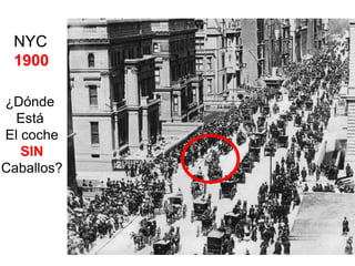NYC
1900
¿Dónde
Está
El coche
SIN
Caballos?
 