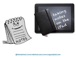 @therobnixon | www.robnixon.com | www.mypanalytics.com
 