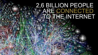 2,6 BILLION PEOPLE 
ARE CONNECTED 
TO THE INTERNET 
 