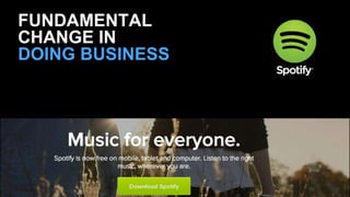 FUNDAMENTAL 
CHANGE IN 
DOING BUSINESS 
 