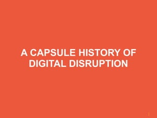 A CAPSULE HISTORY OF
DIGITAL DISRUPTION
platformrevolution.com
 