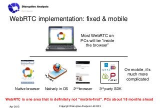 WebRTC implementation: fixed & mobile

                                                  Most WebRTC on
                  ...