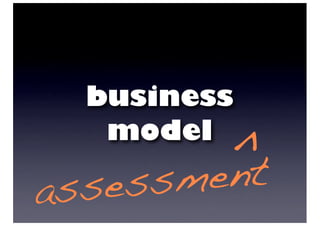 business
   model
          ^
a sse ssm ent
 