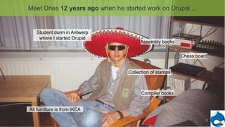 Proprietary and ConfidentialProprietary and Confidentialstartupsecrets.comGame-Changing Business Models
Meet Dries 12 years ago when he started work on Drupal ...
28
Compiler books
Collection of stamps
Chess board
Assembly books
All furniture is from IKEA
Student dorm in Antwerp
where I started Drupal
 