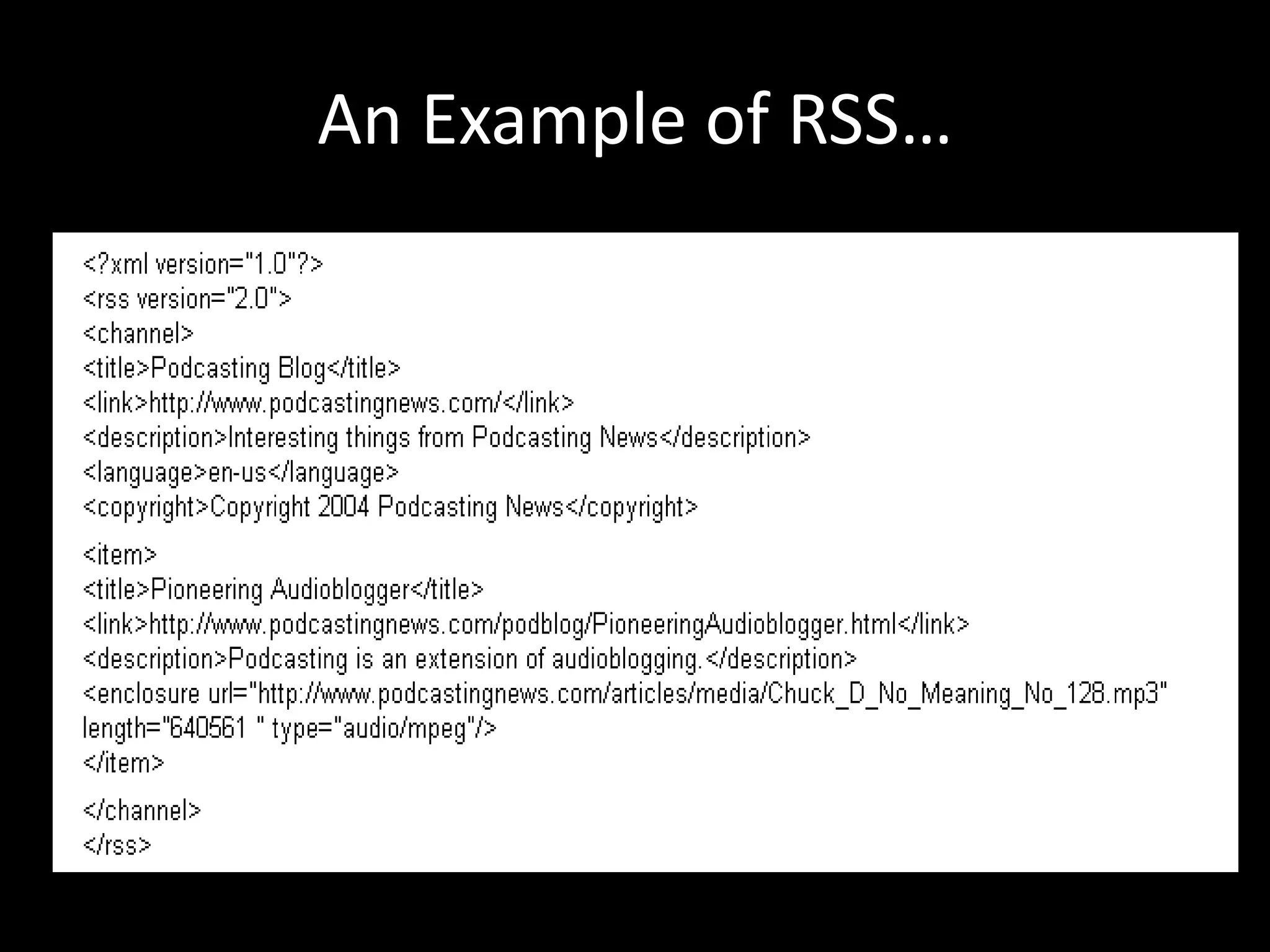 An Example of RSS…
