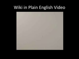 Wiki in Plain English Video