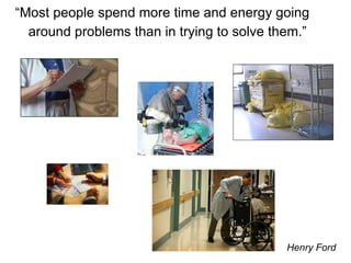 “ Most people spend more time and energy going around problems than in trying to solve them.” Henry Ford 