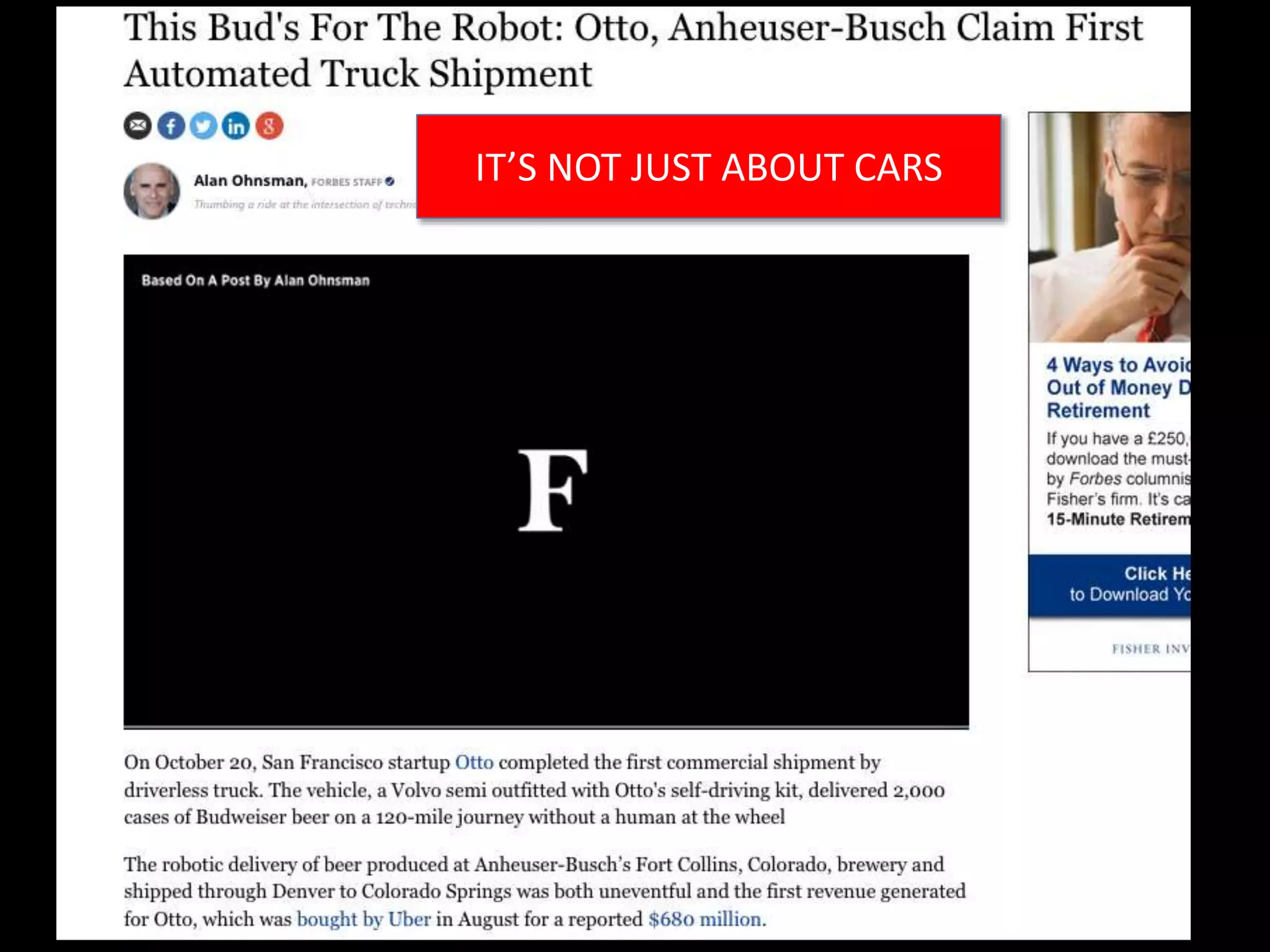 IT’S NOT JUST ABOUT CARS
 