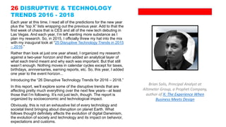 26 Disruptive & Technology Trends 2016 - 2018 Slide 2
